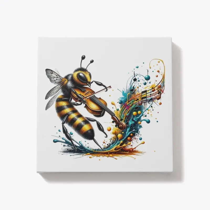 bee playing fiddle